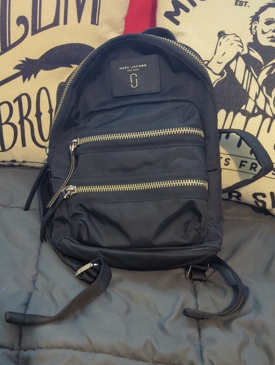 Marc Jacobs Handbags - Marc Jacobs Black Nylon Small Zip-Front Backpack Made In Italy